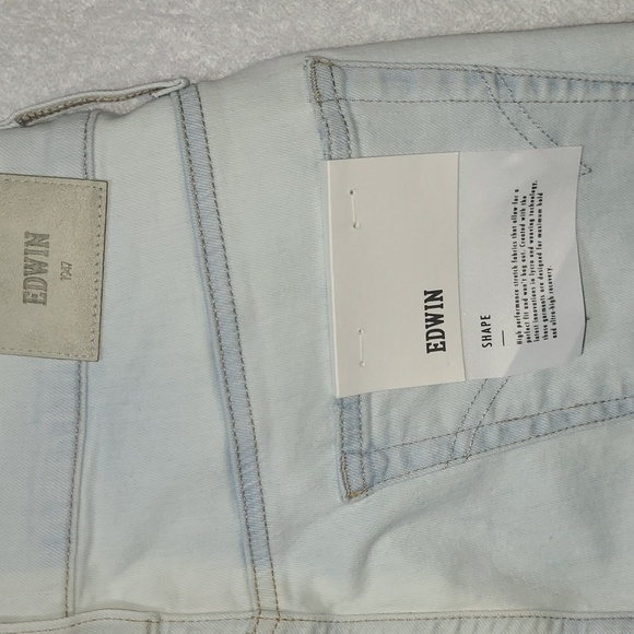 Edwin Bree Crop Slim Straight Jeans Size 28 - Picture 7 of 9